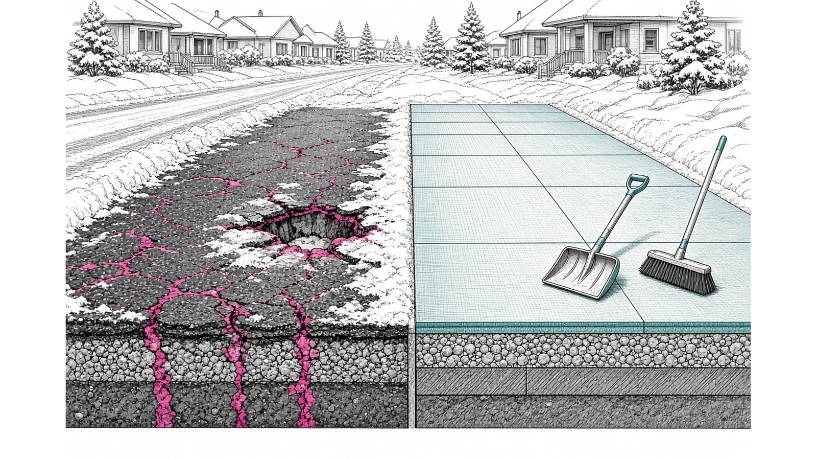 Climate and maintenance — Concrete vs Asphalt Driveway