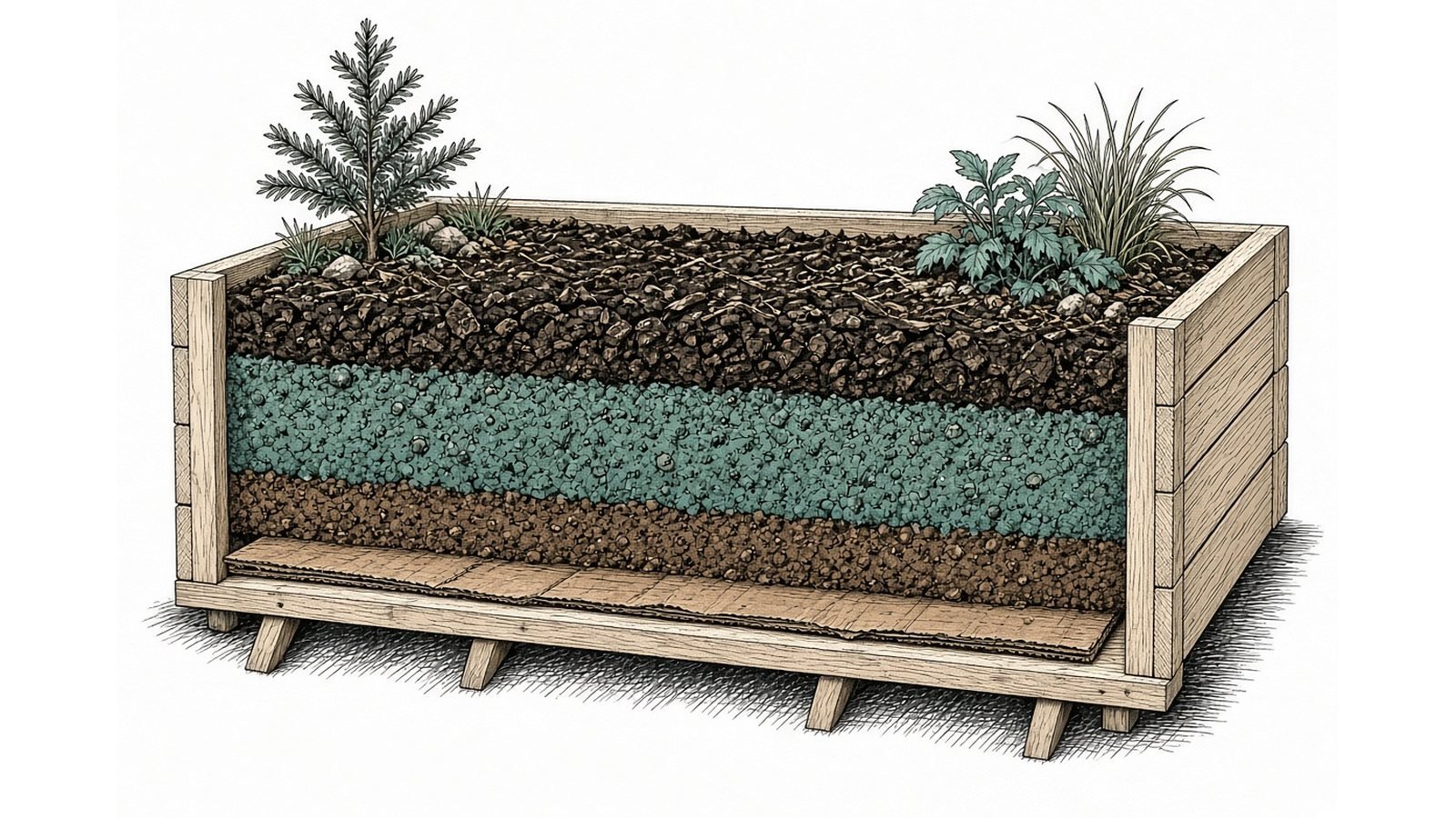 Fill with good soil — How to Build a Raised Garden Bed