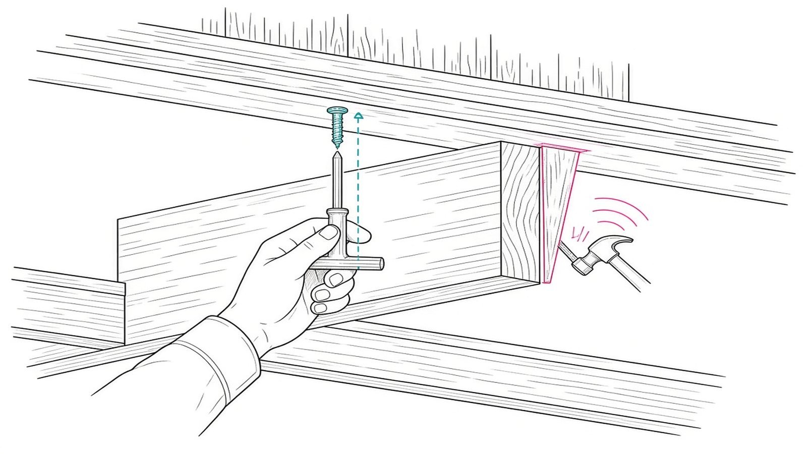 Fix from below — How to Fix Squeaky Floors