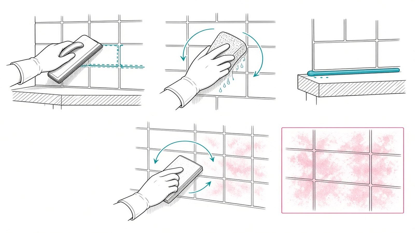 Grout and finish — How to Install a Tile Backsplash