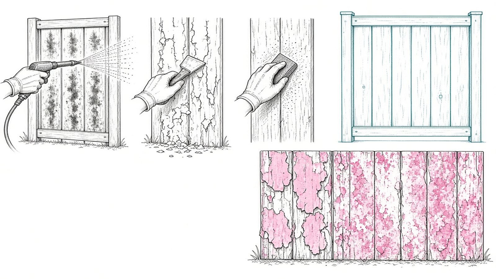 Clean and prep — How to Paint or Stain a Fence