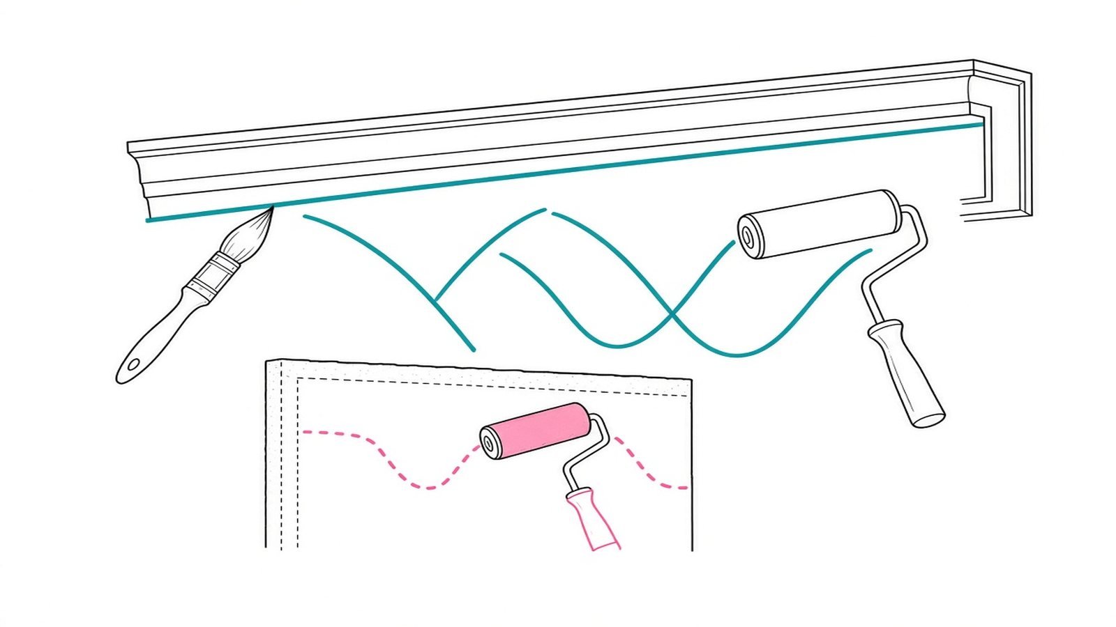 Cut in, then roll — How to Paint a Room