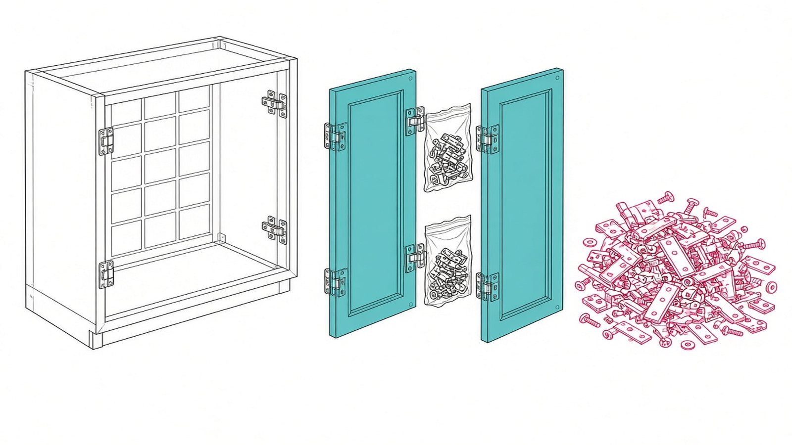Clean and label — How to Paint Kitchen Cabinets