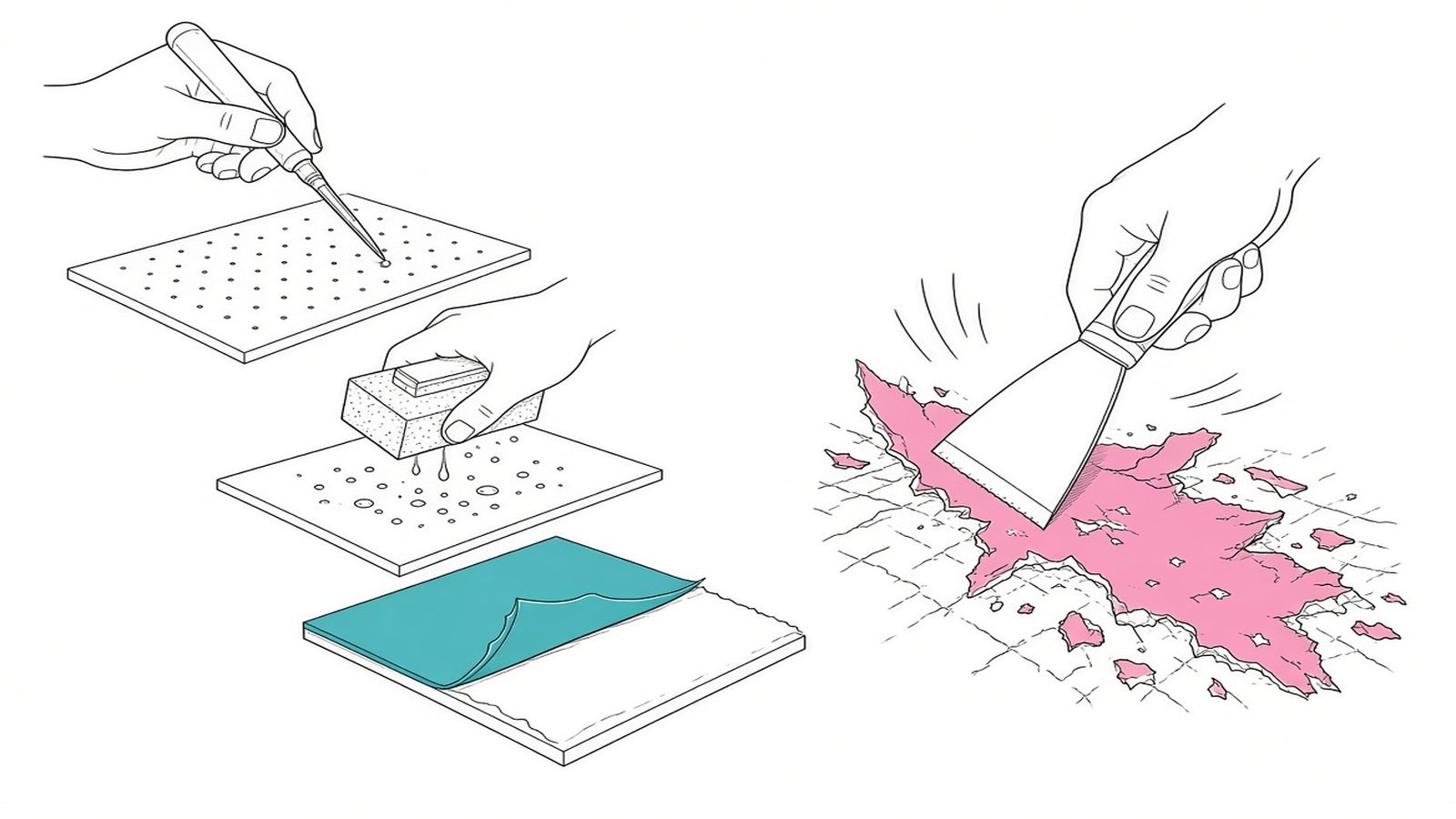 Score and soak — How to Remove Wallpaper