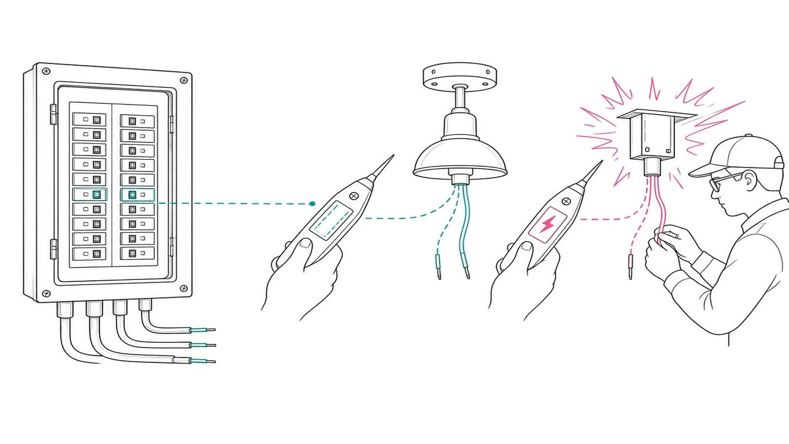 Cut the power — How to Replace a Light Fixture