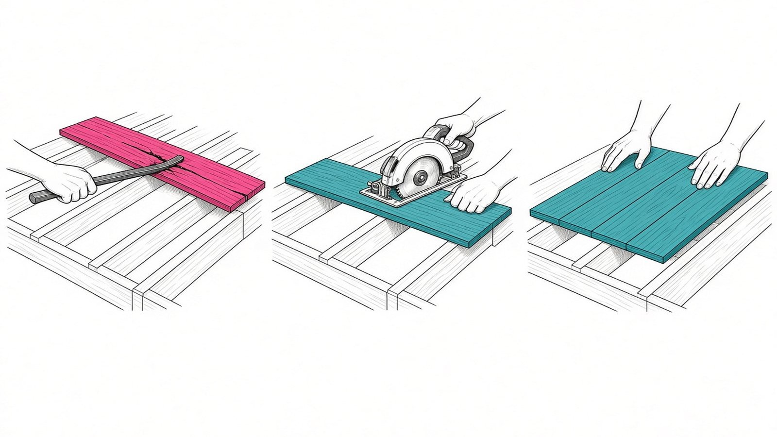 Remove and replace — How to Replace Deck Boards