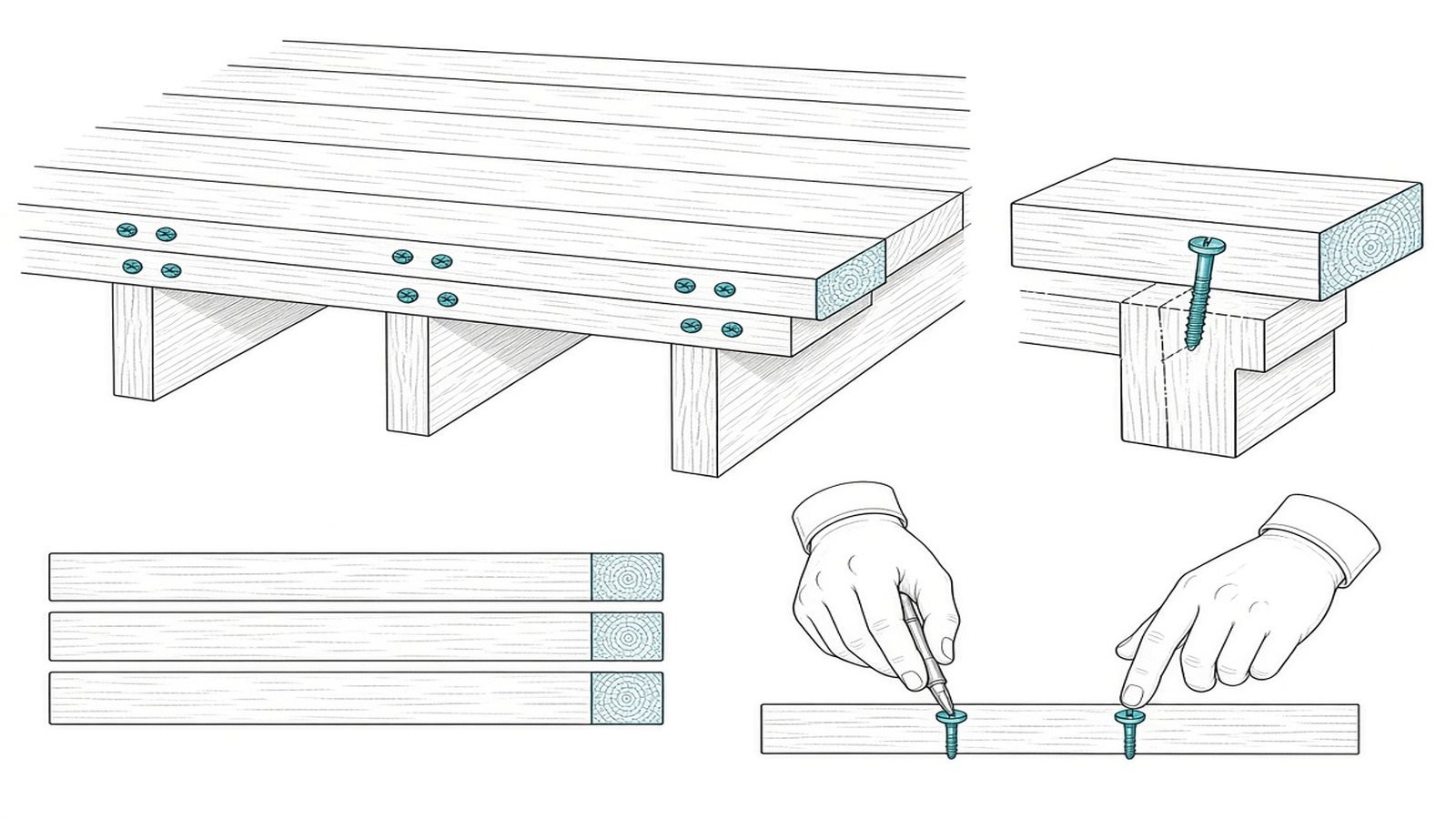 Fasten and finish — How to Replace Deck Boards