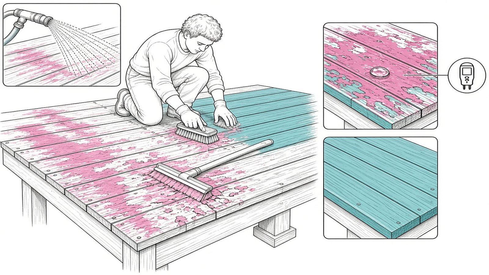 Clean and let it dry — How to Stain a Deck