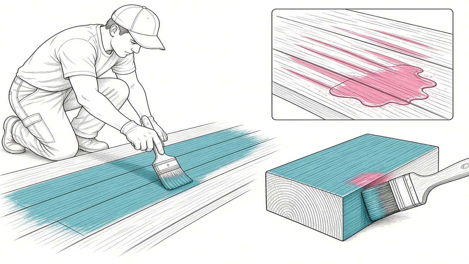 Apply thin and even — How to Stain a Deck