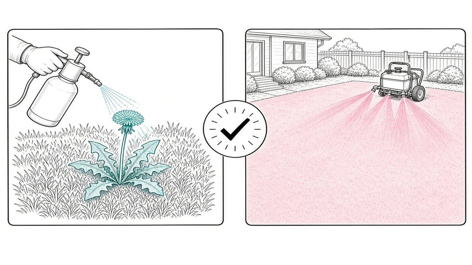 Spot-treat rather than blanket — Lawn Weed Control Guide