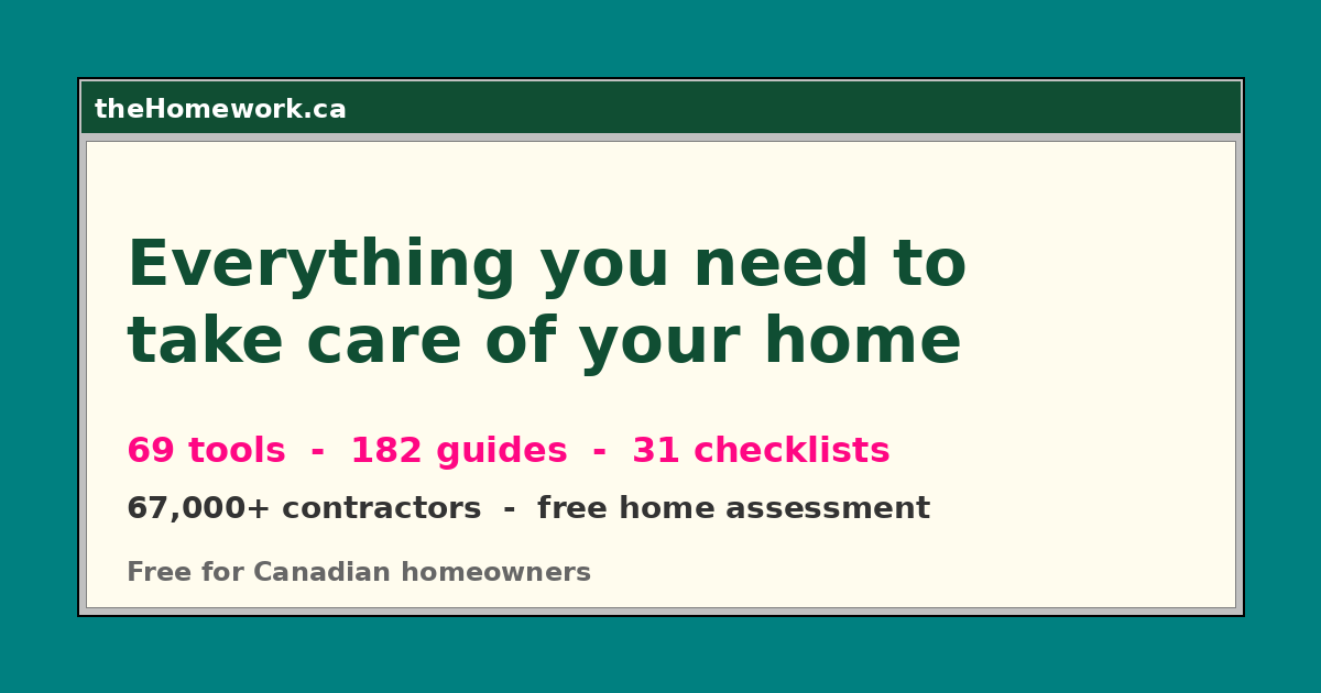 theHomework.ca — Free Home Tools, Contractor Directory & Home Assessment